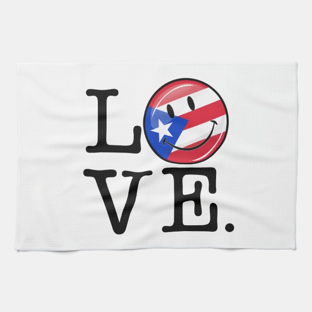 Liebe von Puerto Rico Handtuch (Horizontal)