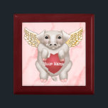 Liebe von Schweinen Erinnerungskiste<br><div class="desc">Flying Pig Liebe Geschenkboxen, Flying Pig Valentine Heart Bekleidung, Heart T - Shirt, Valentine Geschenke von ArtMuvz Illustration.TO PERSONALISZE Fügen Sie Ihren Namen, oder fügen Sie Text stattdessen. Funny Flying Valentine Herzchen T - Shirt, Bekleidung und Geschenke, Tote Tasche, Tasse, Valentingeschenke. Einzigartige romantische Krawatte, Herzbinder, Hut, Mousepad. Machen Sie sich...</div>