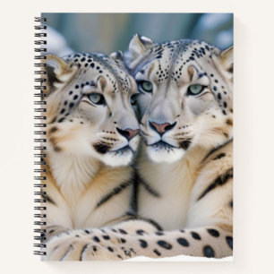 Liebe von Snow Leopard Tierart Zuneigung Notizbuch