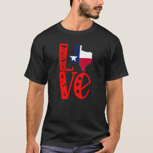 Liebe von Texas in Blockbuchstaben T-Shirt