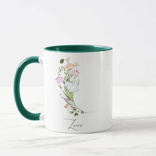 Liebe von Wildblumen Tasse (Links)