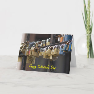 Liebe-Vorhängeschlösser, Prag Feiertagskarte