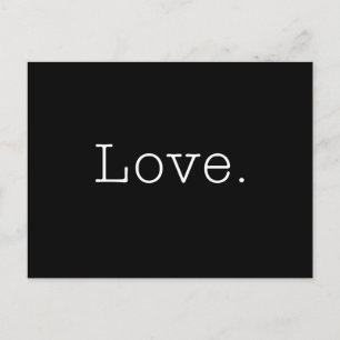 Liebe. Vorlage für schwarze und weiße Lieben Postkarte