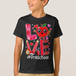 Liebe Vorschule süße Herzen Valentinstag Schüler T-Shirt