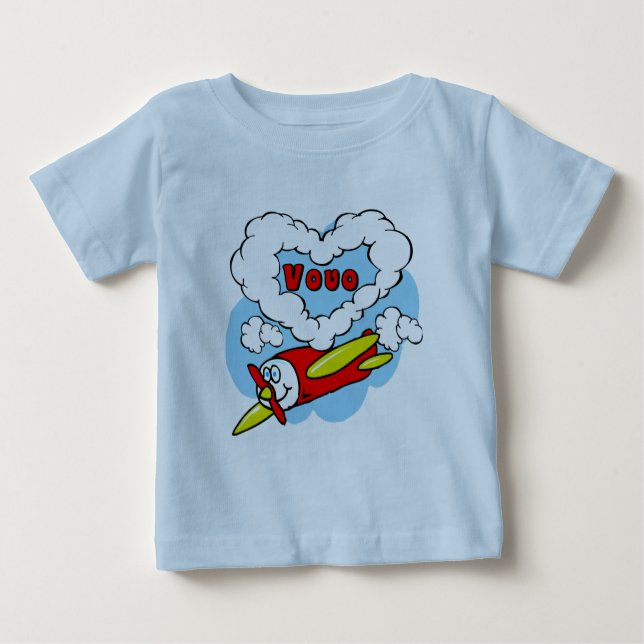 Liebe VoVo Kids Flugzeug Baby T-shirt (Vorderseite)