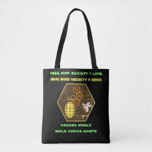 Liebe vs. Bedarf (schwarz) Tasche