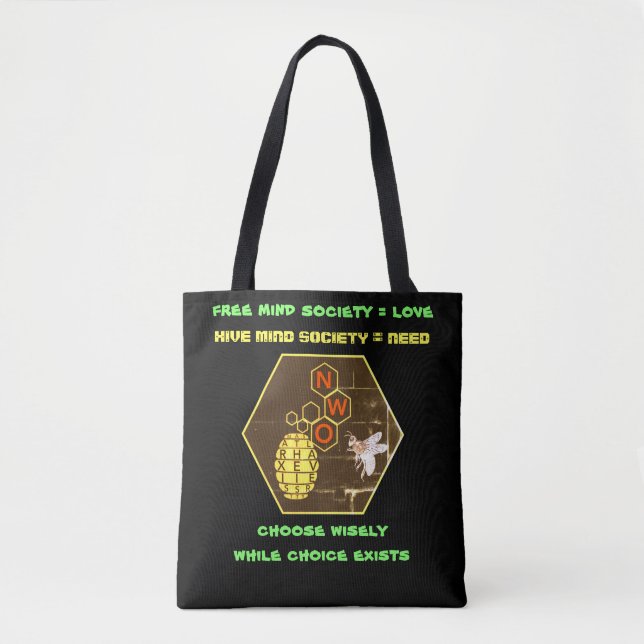Liebe vs. Bedarf (schwarz) Tasche (Vorderseite)