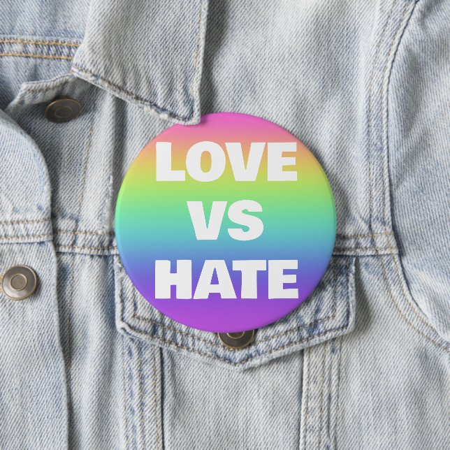 Liebe Vs Hate-Kampagne Button (Beispiel)