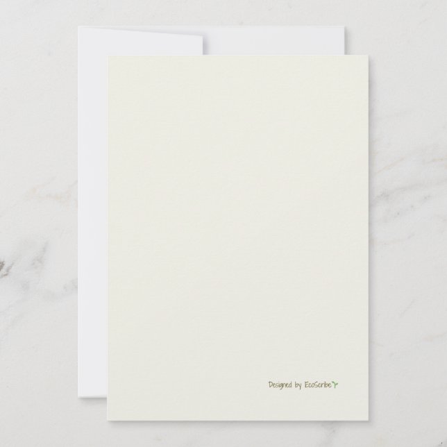 Liebe wachsen gelassen - Aquarellfarbenkaktus Gruß Einladung (Rückseite)