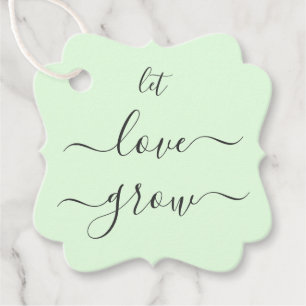Liebe wachsen Hochzeitsgeschenk-Tag, Gefallen-Tag Geschenkanhänger