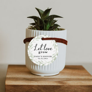 Liebe wachsen Tag, SHOWER Gefallen Tags, Hochzeits Geschenkanhänger