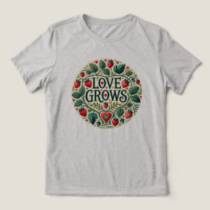 Liebe wächst Erdbeeren Frucht Liebhaber des Waldes Tri-Blend Shirt