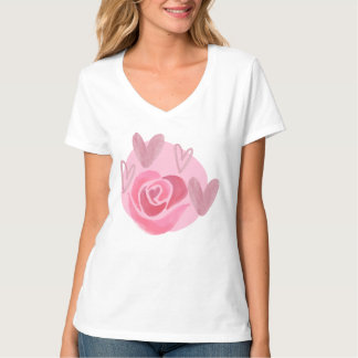 Liebe Wächst Florales Herz Mutterschaft Schwangers T-Shirt