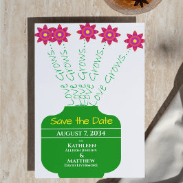"Liebe wächst hellblütig Hochzeit speichern Sie da Save The Date
