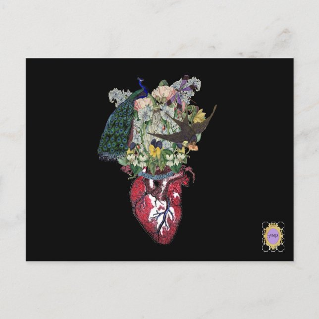 Liebe wächst postkarte (Vorderseite)