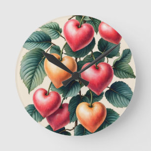 Liebe wächst runde wanduhr