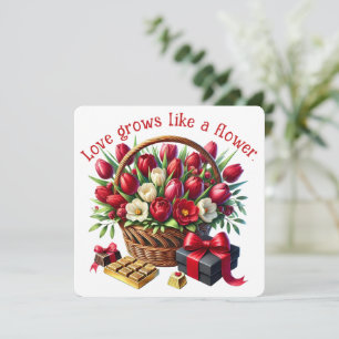 Liebe wächst - Valentinstagskarte Dankeskarte