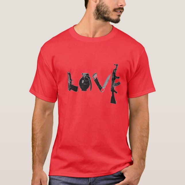 Liebe-Waffen T-Shirt (Vorderseite)