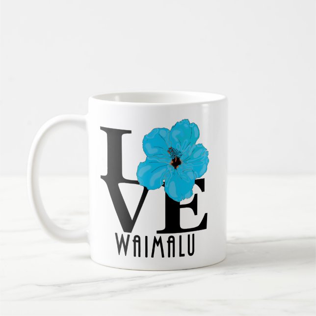 LIEBE Waimalu Blue Hibiskus 11oz Kaffeetasse (Links)