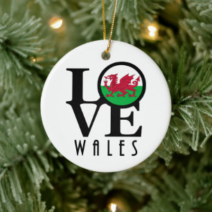 LIEBE Wales Keramik Ornament
