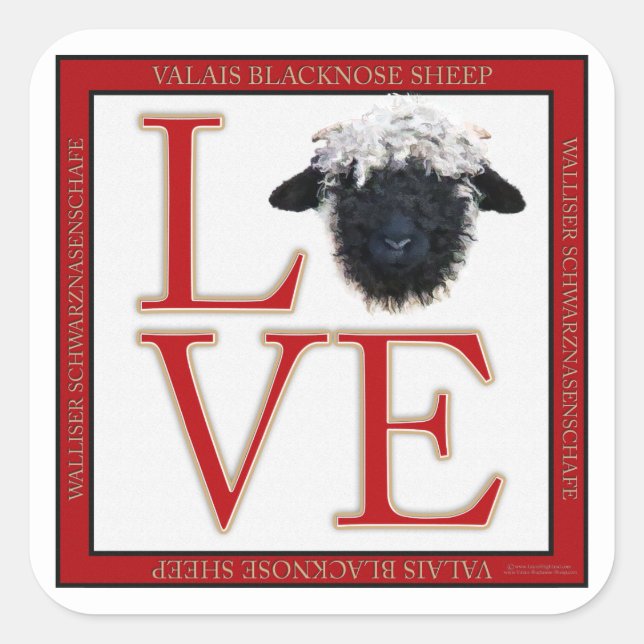Liebe Wallis Blwleise Sheep Square Stickers (Vorderseite)