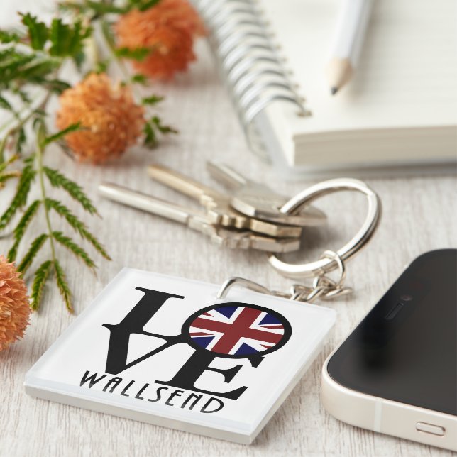 LIEBE Wallsend England Schlüsselanhänger (Vorderseite rechts)