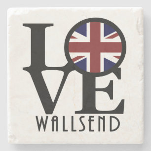 LIEBE Wallsend England Steinuntersetzer