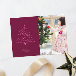 Liebe war Geborene Baumweihnachtskarte Feiertagskarte