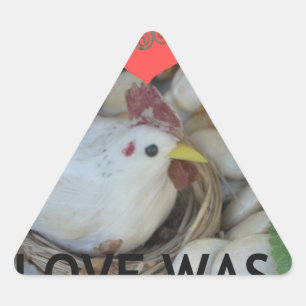 Liebe war in der Luft Dreieckiger Aufkleber