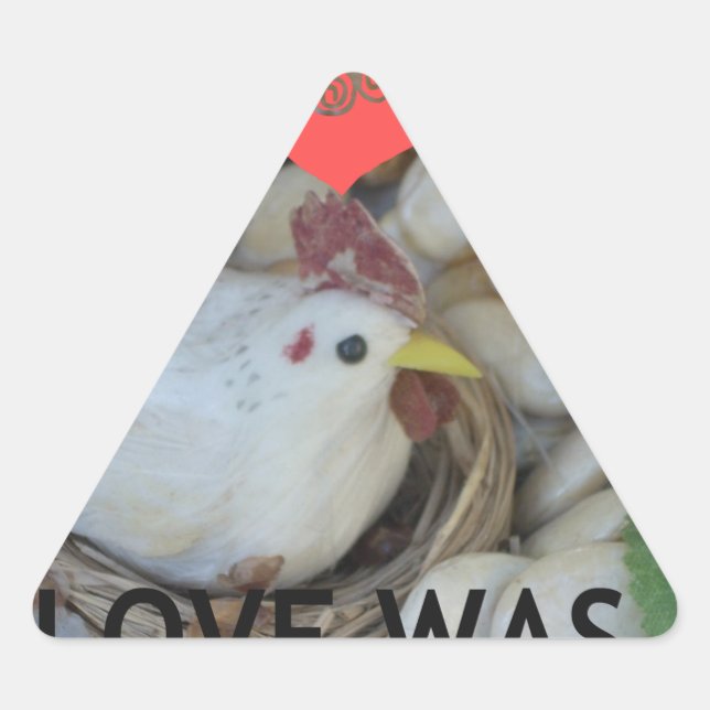 Liebe war in der Luft Dreieckiger Aufkleber (Vorderseite)