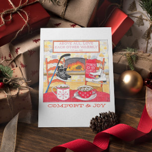 Liebe Warmweihnachtskarte Feiertagskarte