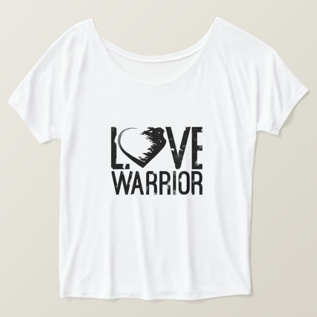 Liebe Warrior Slouchy Boyfriend T - Shirt (Design vorne)