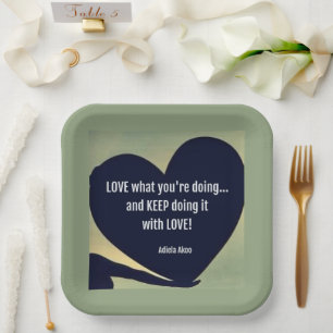 LIEBE, was Sie tun Papier Teller - Adiela Akoo