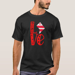 Liebe Washington DC in Blockbriefen T-Shirt