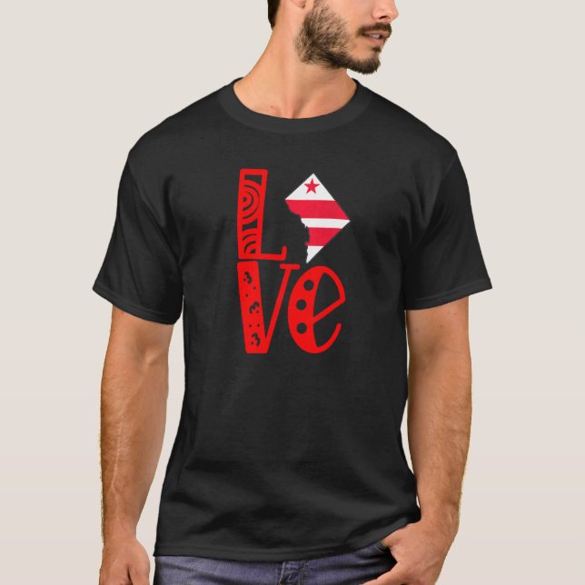 Liebe Washington DC in Blockbriefen T-Shirt (Vorderseite)