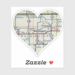 Liebe Washington Kansas Aufkleber