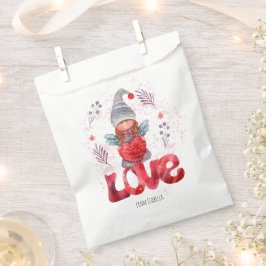 Liebe Wasserfarbene Lady Gnome mit Herzvalentine Geschenktütchen