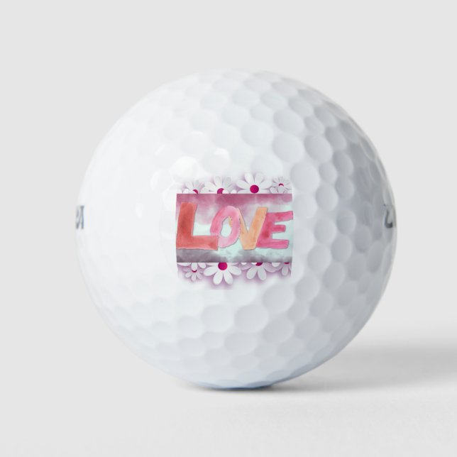 Liebe:WaterColor-Golfbälle Golfball (Vorderseite)