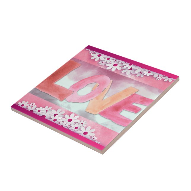 Liebe:WaterColor-Keramik-Tile Fliese (Seite)