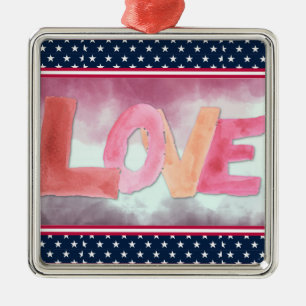 Liebe:WaterColor Ornament Aus Metall