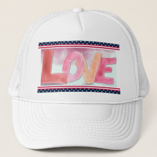 Liebe:WaterColor Trucker Hut Truckerkappe