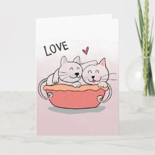 Liebe Watercolor Valentine's Card Niederländische  Karte