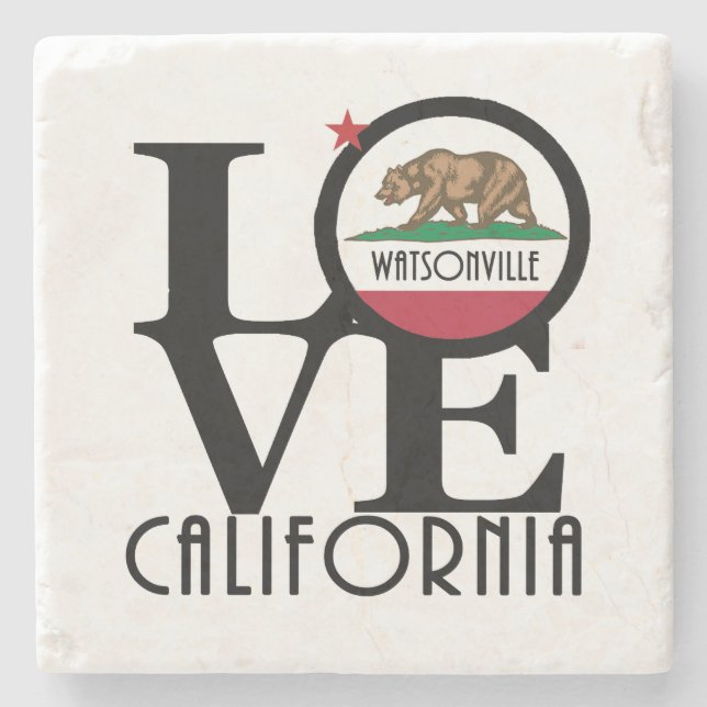 LIEBE Watsonville Steinuntersetzer (Vorderseite)