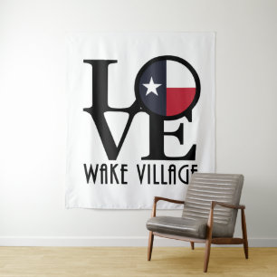 LIEBE Wecke Village Texas Wandteppich