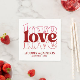 Liebe Wedding Simple and Elegante Serviette