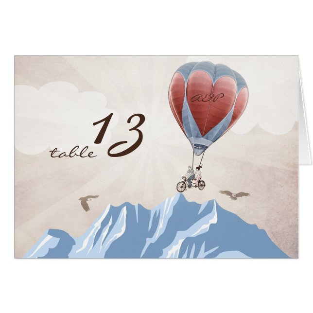 LIEBE Wedding Tischnummer-Traumkarte (Vorderseite (Horizontal))