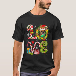 Liebe Weihnachten Chihuahua tragen Weihnachtsmannm T-Shirt