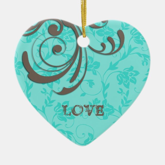 LIEBE Weihnachten Keramik Ornament (Vorne)