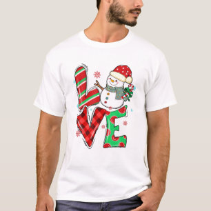 Liebe Weihnachten Schneemann Weihnachten 2021 T-Shirt