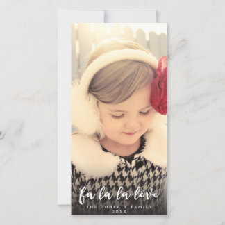 Liebe Weihnachts-Script-Foto-Overlay-Karte Feiertagskarte